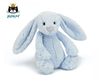Jellycat 害羞蓝色邦尼兔（中号：31厘米x12厘米）